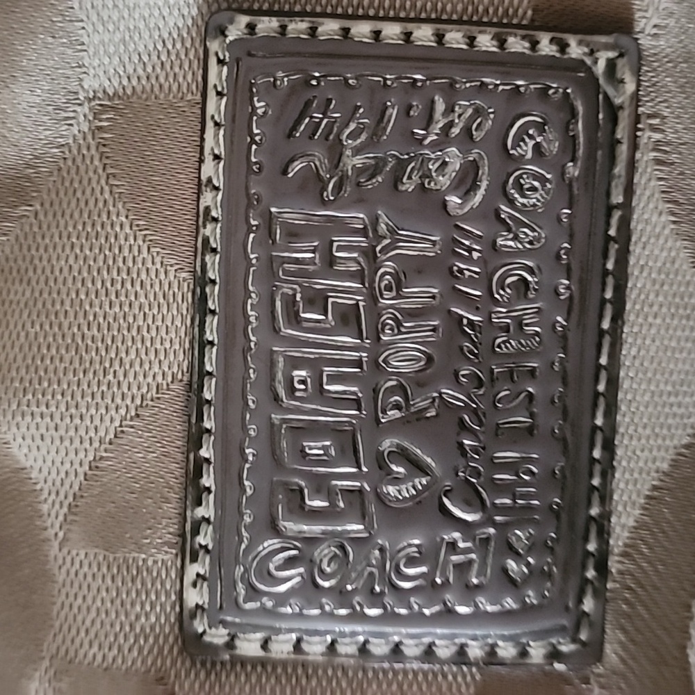 Y2K COACH Poppy Graffiti Glam Tote Crossbody Signature Rare Bag Purse 2 Hangtag - Picture 12 of 17